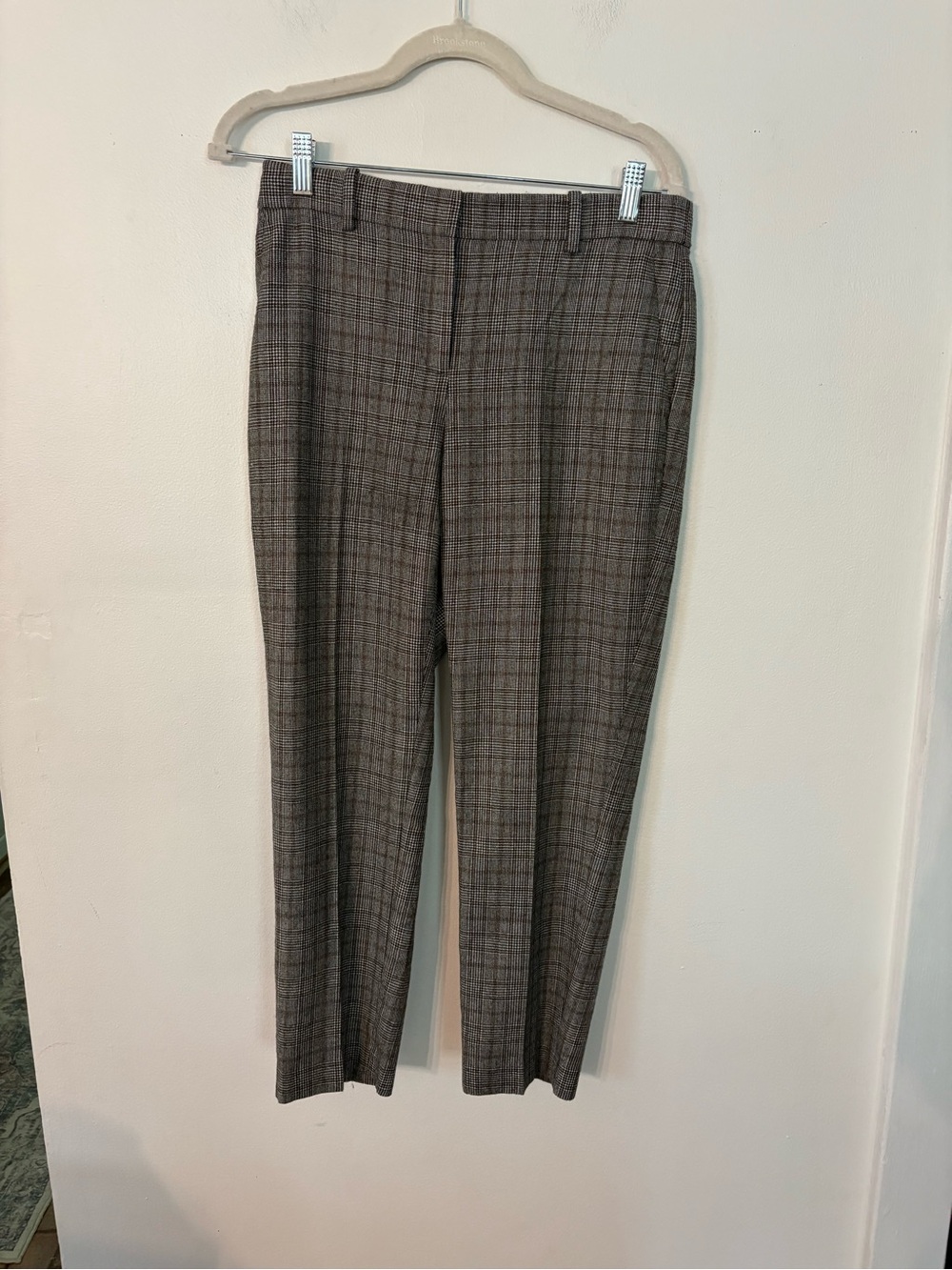 Theory women’s  Gray Brown Plaid Dress Pants